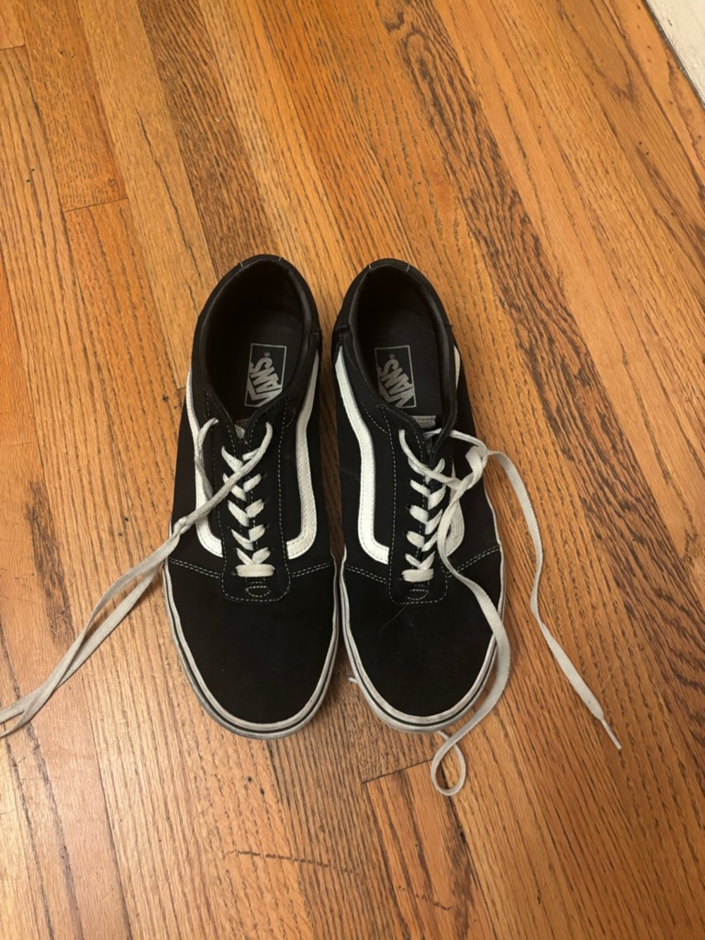 Vans Off The Wall Old Skool Black & White Sneaker Size 11.5 Men’s Shoes Used